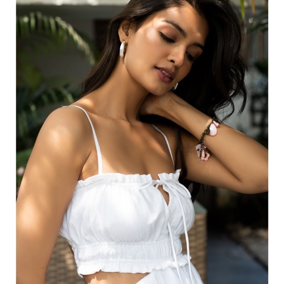 White Midi Sundress with Open Back - Picture 4 of 8